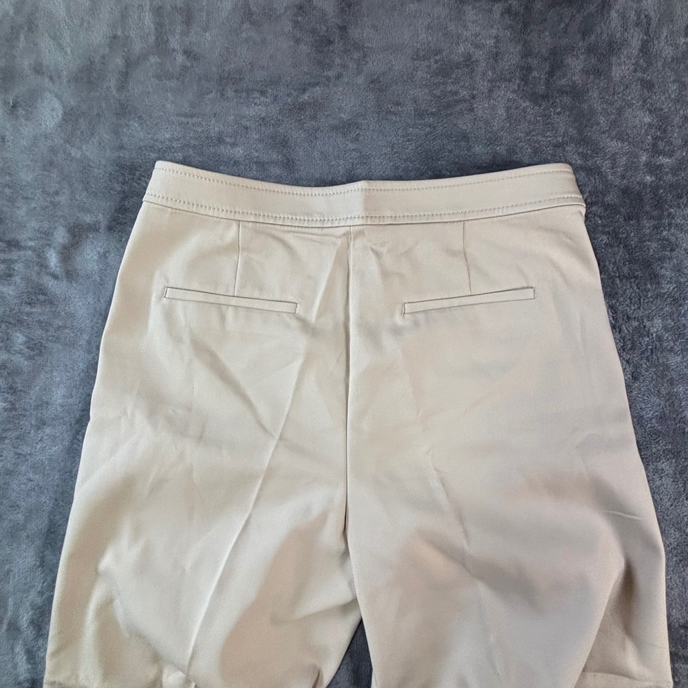 Ann Taylor Womens Beige Wide Leg Trousers High Rise Work Pants Khaki Tan - Picture 9 of 12